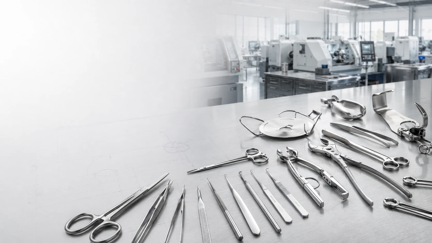 Precision instruments in a modern workshop