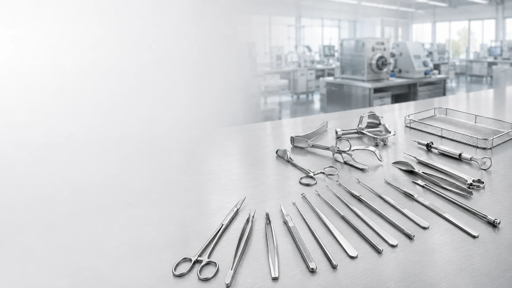 Sterile surgical instruments in modern laboratory